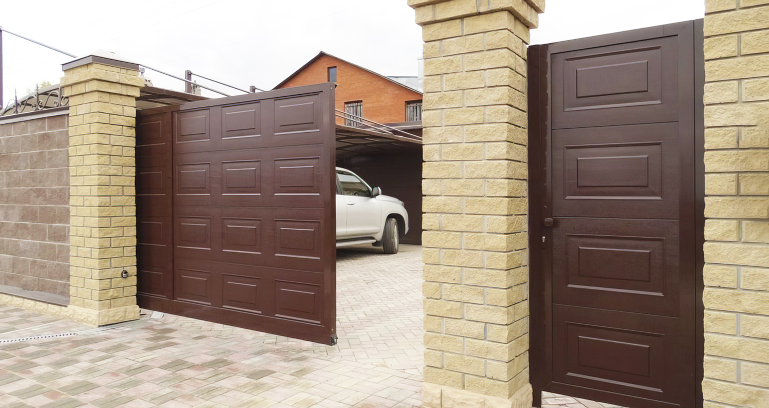 Ворота с калиткой в Тырныаузе под ключ